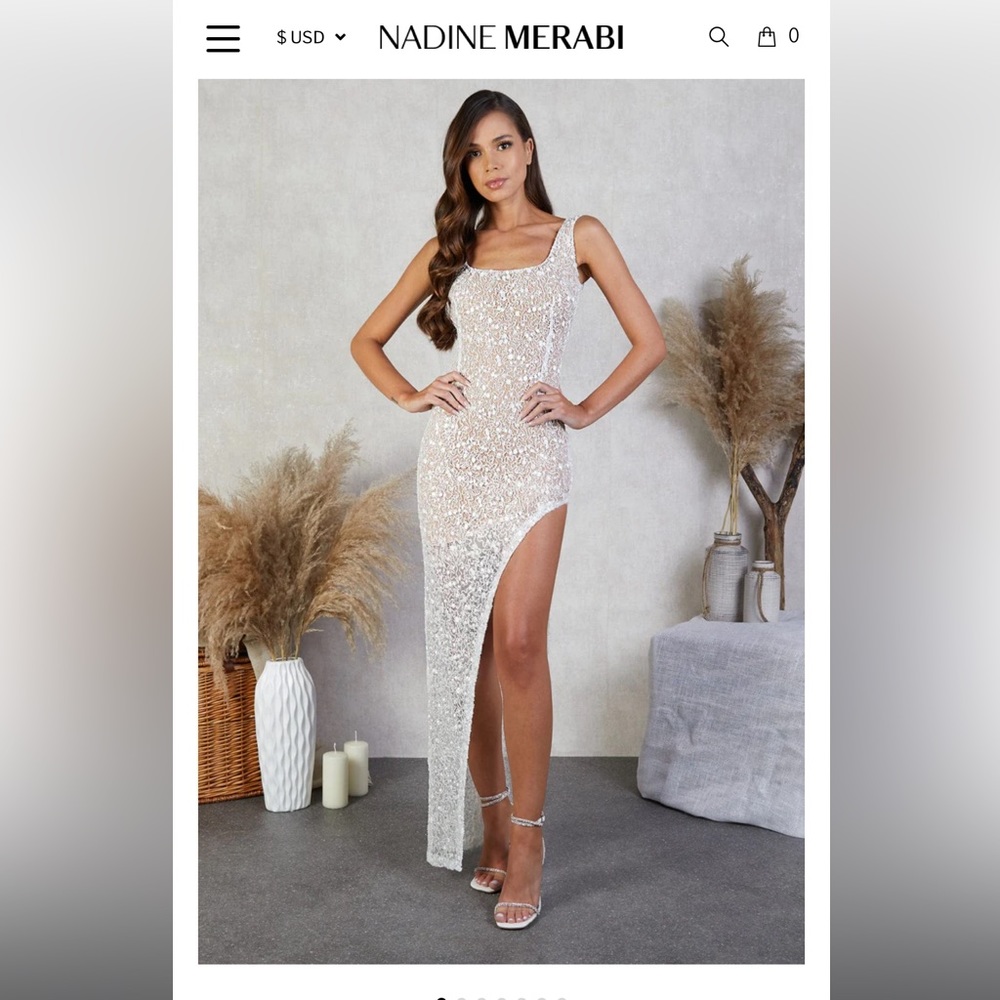 Nadine Merabi Louisa White Dress
